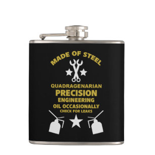 Quadragenarian Birthday Hip Flask