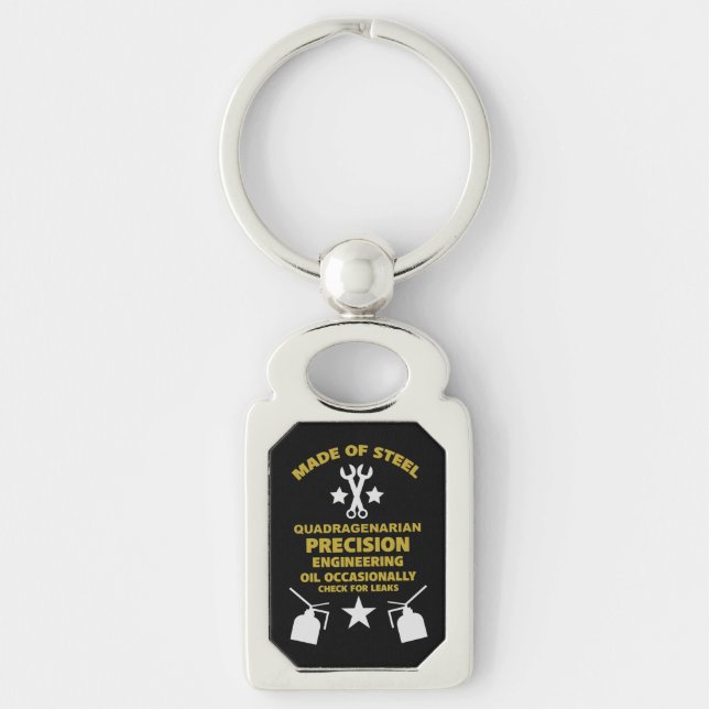 Quadragenarian Birthday Keychain (Front)