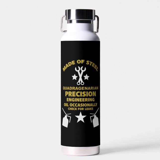 Quadragenarian Birthday Water Bottle (Front)
