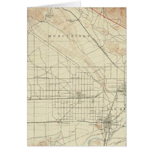 quadrangle San Bernardino montrant San Andreas Rif (Devant)