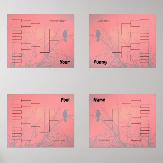 Quadrant du tournoi de paille rouge (Recto)