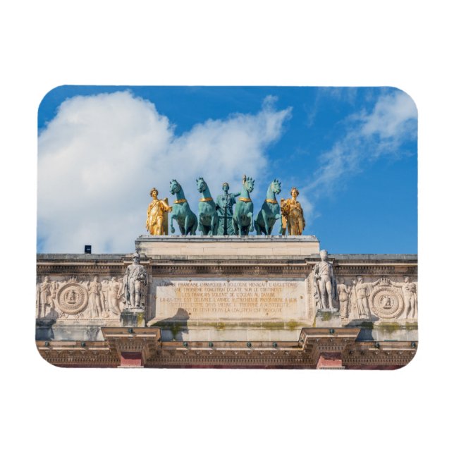 Quadriga on Arc de Triomphe du Carrousel - Paris Magnet (Horizontal)