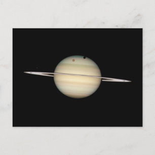 Quadruple Saturn Moon Transit Postcard