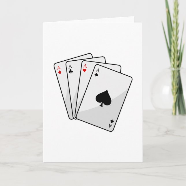 Quadruplets Aces Poker cartes à Poker (Devant)