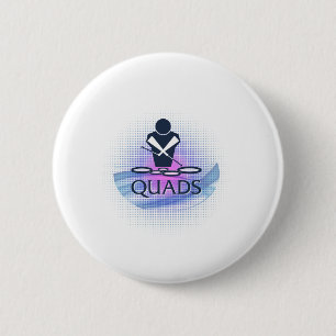 Quads 2 Inch Round Button