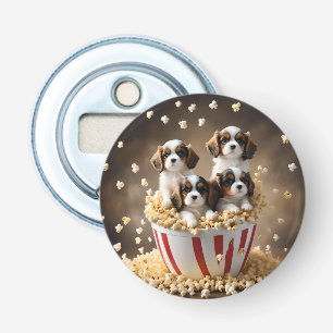 Quads Cavalier Spaniel Puppies In The Popcorn, Bottle Opener