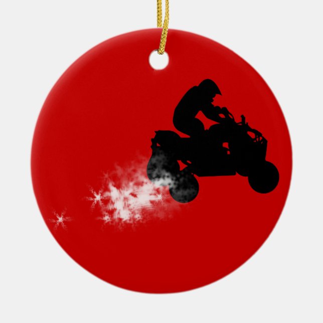 quads ceramic ornament (Front)