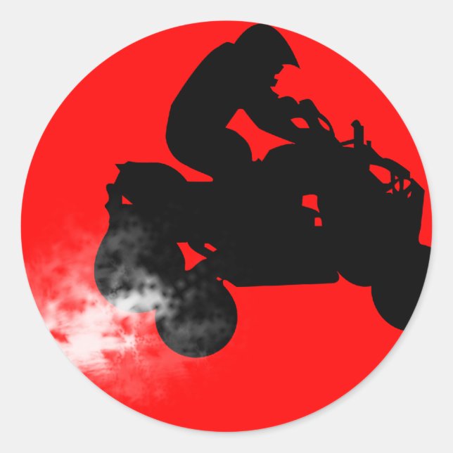quads. classic round sticker (Front)