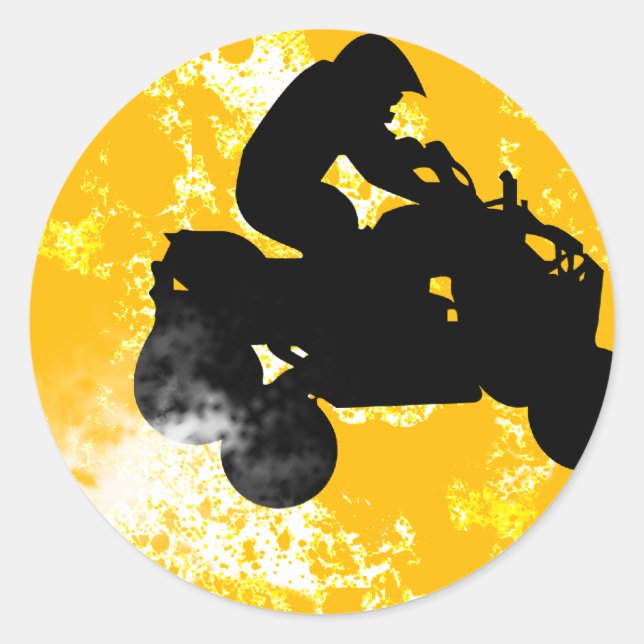 quads. classic round sticker (Front)