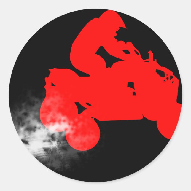 quads. classic round sticker (Front)