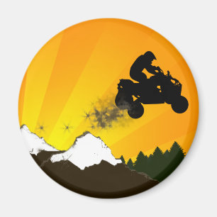quads. orange sunset. magnet