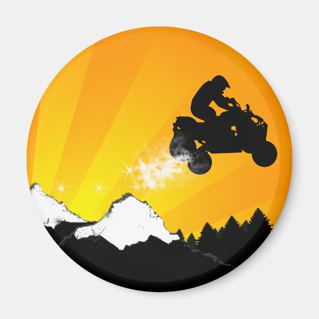 quads. orange sunset. magnet (Front)