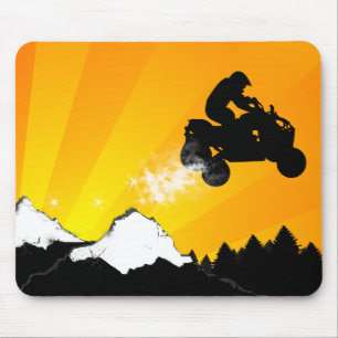 quads. orange sunset. mouse pad