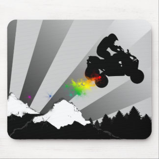 quads. rainbow dirt trail. mouse pad