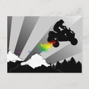 quads. rainbow trail. postcard