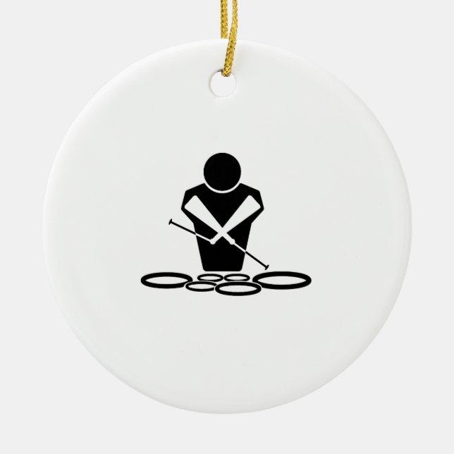 Quads - Tenor Drums - Toms Ceramic Ornament (Front)