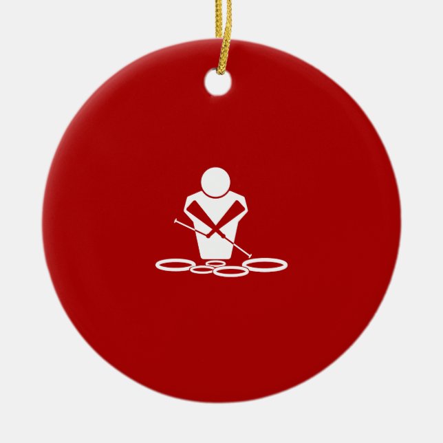 Quads - White - Red Background - Tenors Baby! Ceramic Ornament (Front)