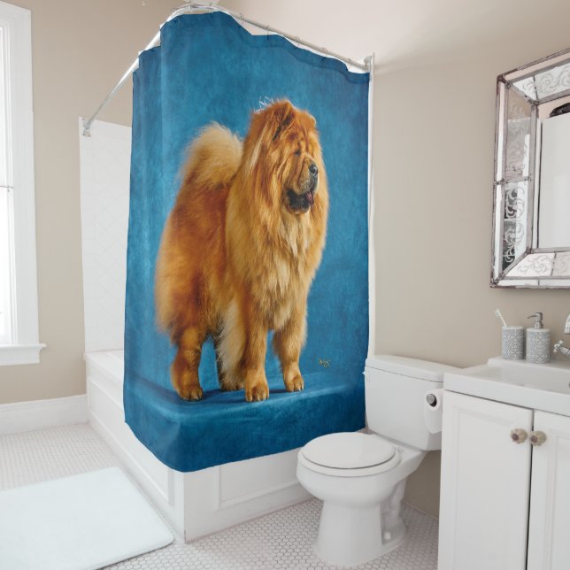 Quahrma Chow Shower Curtain (In Situ)