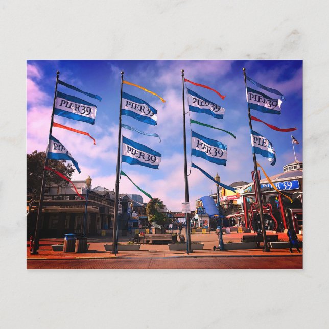 Quai 39 Statue de lion de mer #3 Carte postale (Devant)