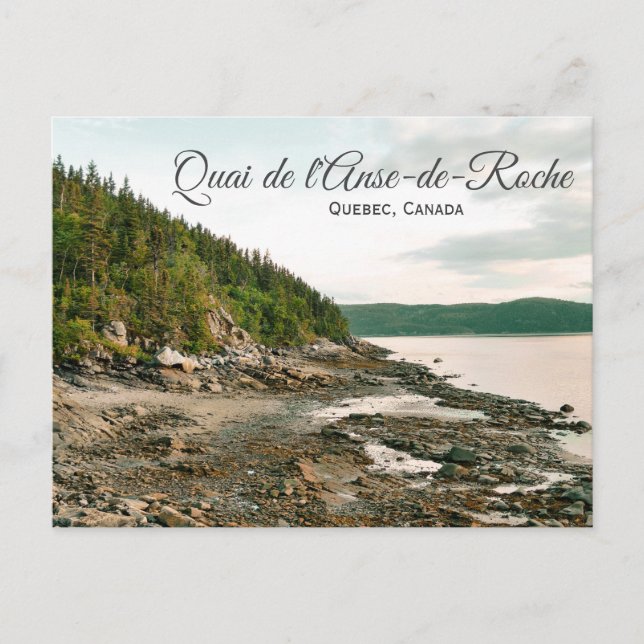 Quai de l'Anse-de-Roche, Quebec Postcard (Front)