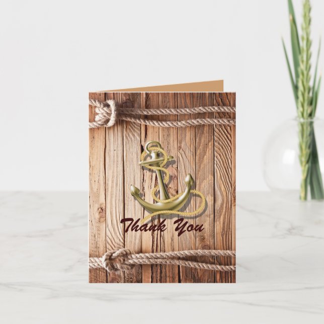 quai de navire plage ancre nautique mariage merci (Devant)