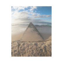 Quai de plage d'Golden Hour