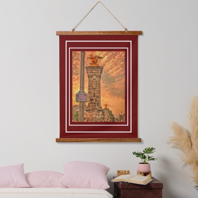 Quai d'Orsay Paris France Architecture Hanging Tapestry (Bedroom)