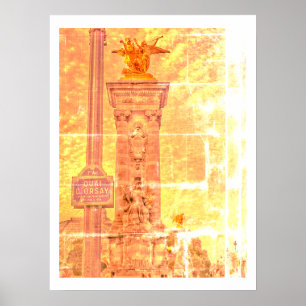 Quai d'Orsay Pont Alexandre III Affiche Paris