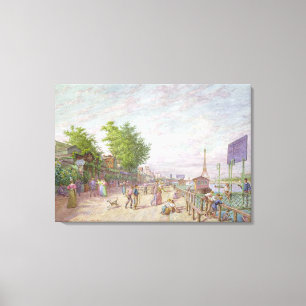 Quai du Point du Jour, Boulogne Billancourt, 1897 Canvas Print