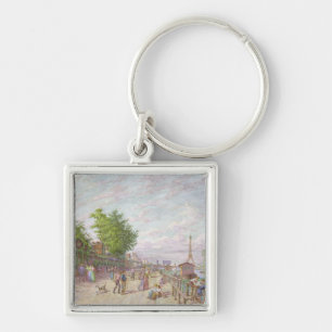 Quai du Point du Jour, Boulogne Billancourt, 1897 Keychain