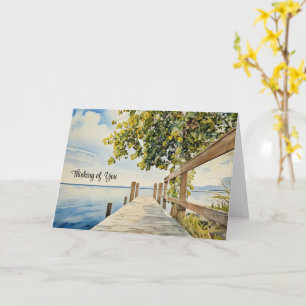Quai et baie - Carte "Pensées pour toi"