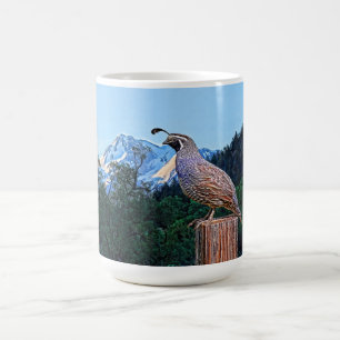 QUAIL AND SHASTA #4 COFFEE MUG
