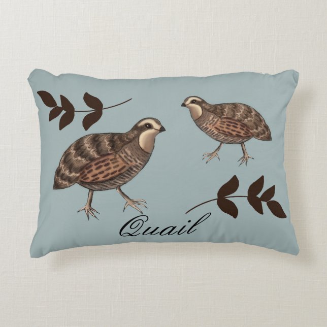 Quail and Sprig ACCENT PILLOW (Front)
