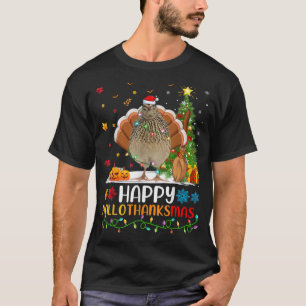 Quail Bird Lover Funny Happy Quail HelloThanksMas T-Shirt