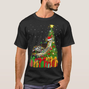 Quail Bird Xmas Holiday Santa Quail Christmas Tr T-Shirt