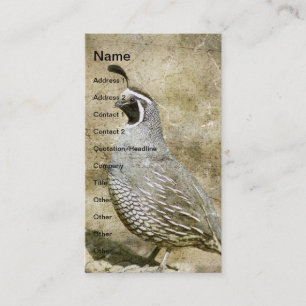 Quail Business Card