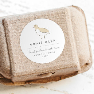 Quail Egg Carton Label Personalize for Farm, Coop