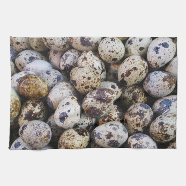 Quail Eggs Kitchen Towel (Horizontal)