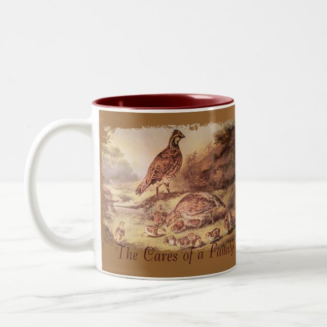 Quail Family Coffee Mug (Left)