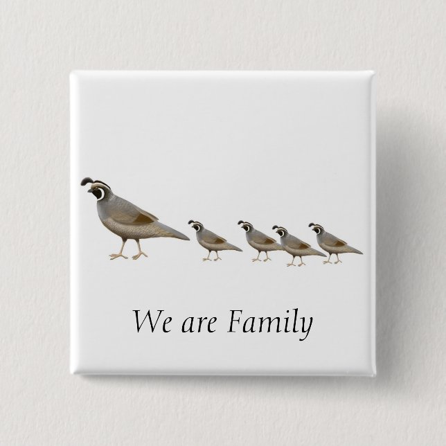 Quail Family Pin (Front)