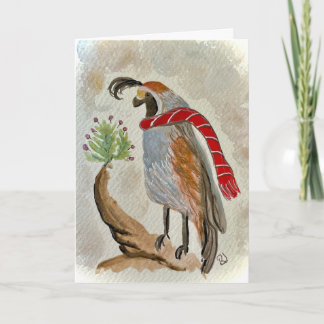 Quail Holiday Card