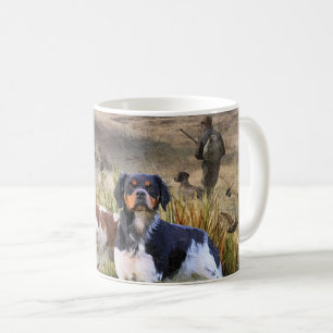 Quail Hunting with a Brittany Spaniels, Art  Coffee Mug