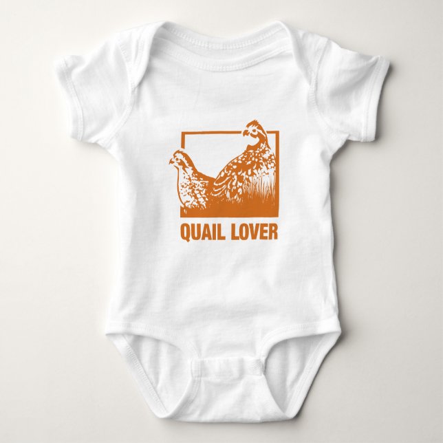 Quail lover baby bodysuit (Front)