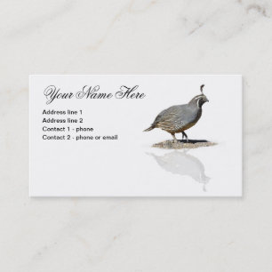 QUAIL REFLECTED #1 BUSINESS CARD
