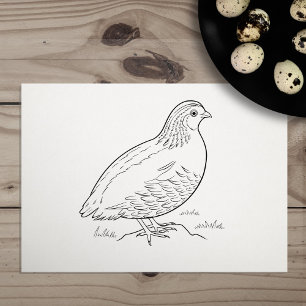 Quail Rubber Stamp