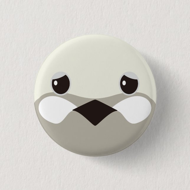 Quail (silver) 1 inch round button (Front)