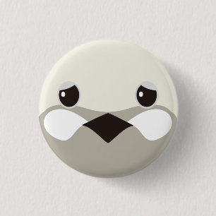 Quail (silver) 1 inch round button