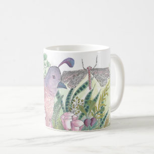 Quail Sitting in Crystals Coffee Mug