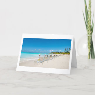 Quails on a Beach with Wine Folded Blank Card