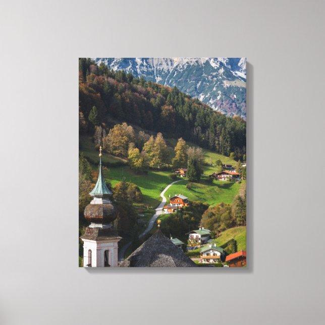 Quaint bavarian village, Germany Canvas Print (Front)